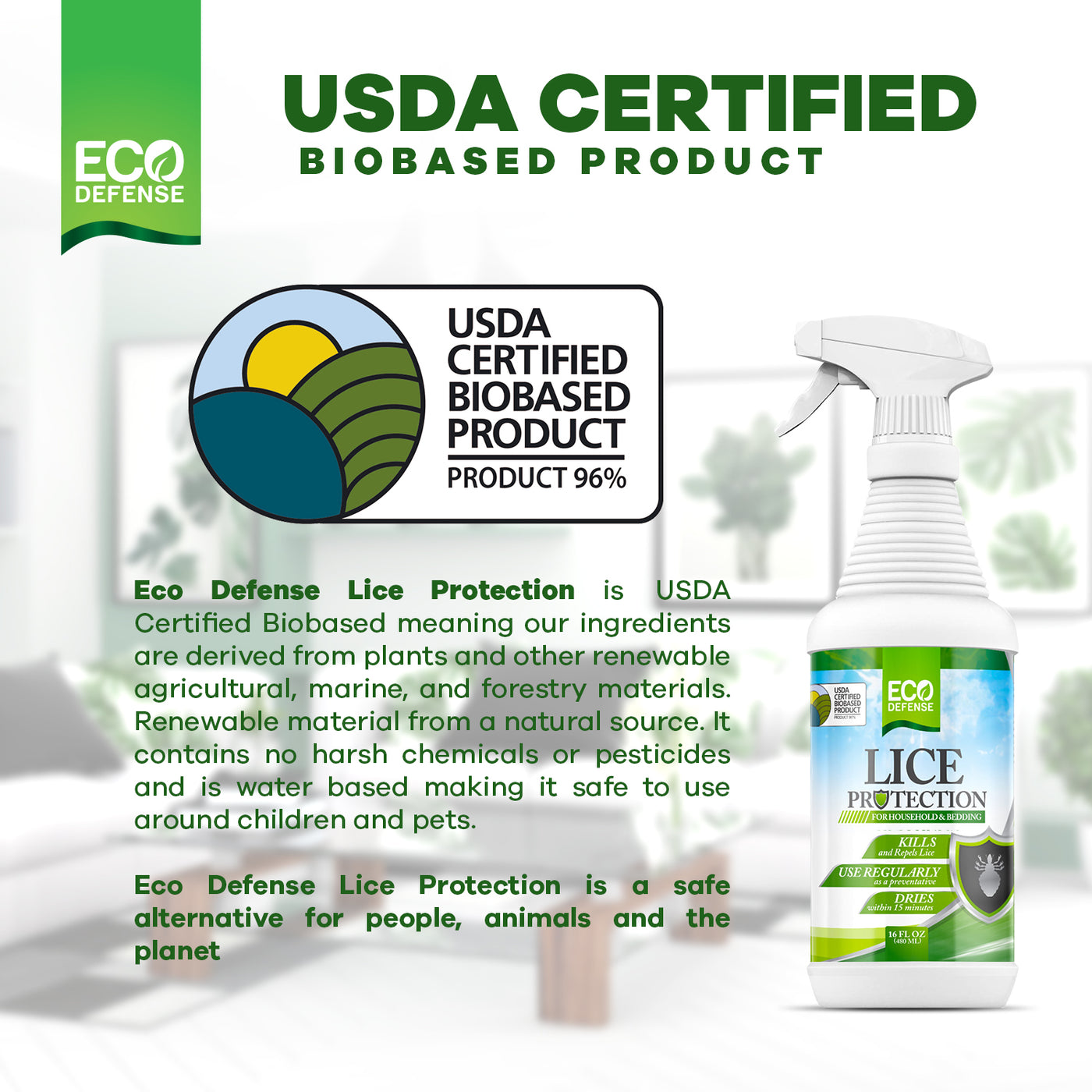 Home Lice Treatment & Prevention -  USDA Biobased