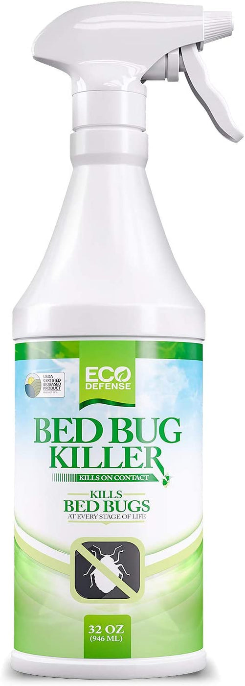 Eco Defense Bed Bug Spray - USDA Biobased - Bed Bug Killer & Dust Mite Spray - Child & Pet Friendly* - Natural Repellent Treatment - 16 oz