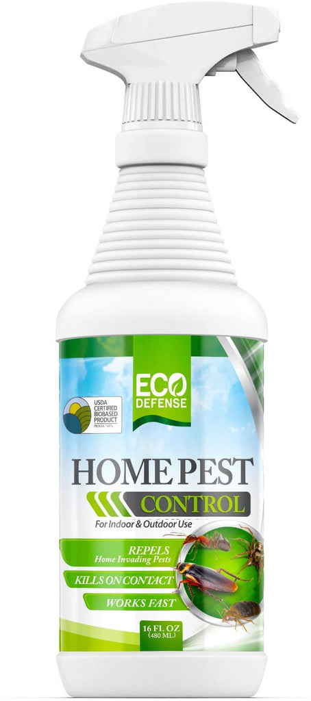 Eco Defense USDA Biobased Pest Control Spray - Ant, Roach, Spider, Bug Killer and Repellent - Natural Indoor & Outdoor Repellent Spray - Child & Pet Friendly